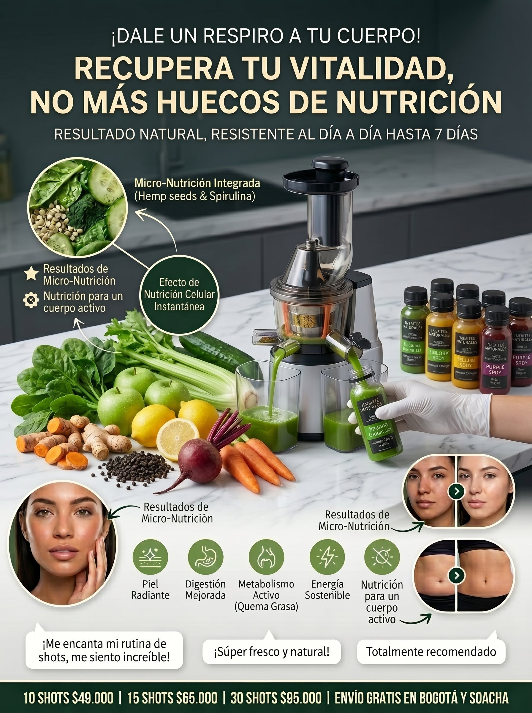 Shots Naturales 30 Unidades Fuentes Naturales